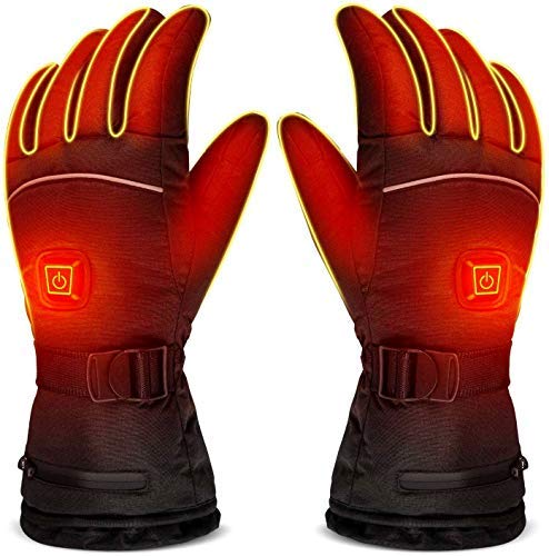 Z-YQL - Guantes de calefacción de batería eléctrica para hombre/mujer, impermeables, cálidos, para ciclismo, motocicleta, senderismo, esquí, montañismo