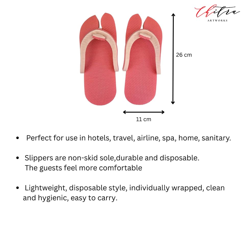 Image of CHITRA Spa and Hotel Free Size 5MM Sole Flip-flop (Orange)