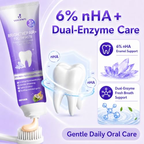 Image of 6% nHA Dual-Enzyme Pet Toothpaste for Dogs & Cats, Sensitive Teeth, 3.52oz | Gentle Enamel Care. Gum Comfort. Smooth Brushing Feel. Daily Fresh Breath Support.