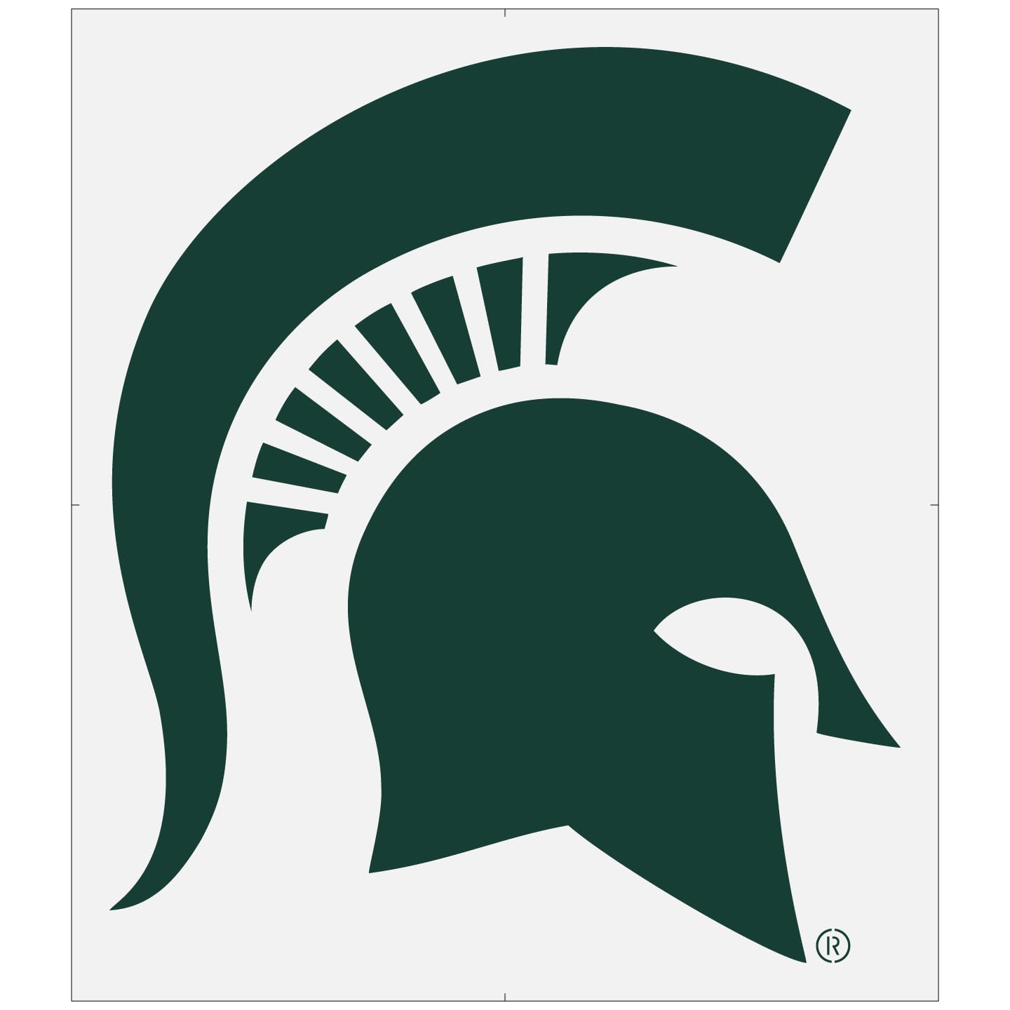 Michigan State - Spartans Logo Stencil - Officially Licensed Design for DIY, Cornhole, Lawns, Walls - 14 Mil Mylar Plastic (18 inches)