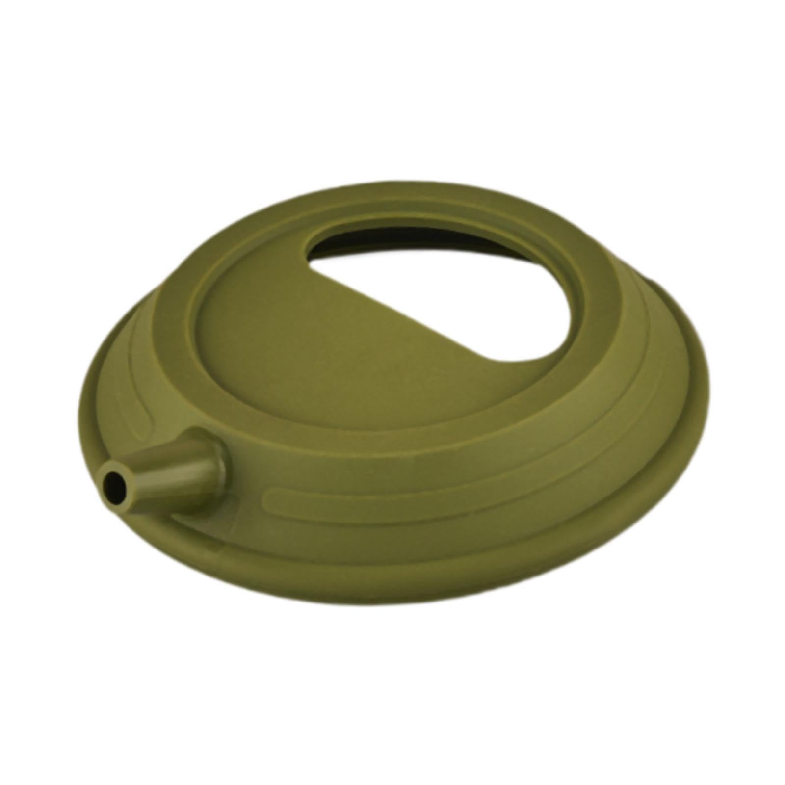 QSTDGVPW Silicone Lid for Camping Bowl Replacement Tableware Utensil Reusable Seal Cover with Spout for BBQ Travel Beach Backpacking, Green