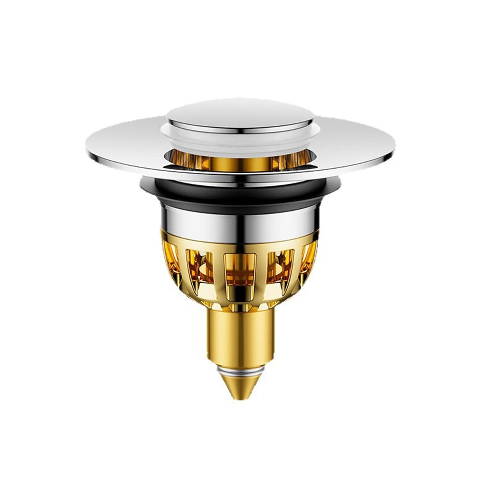 Fazvncv Anti-Clog Popup Drain Stoppers with Leak & Easy Install for Bathroom Basin Press Drain Lid