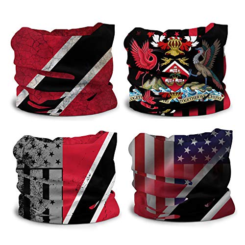 Image of 4Pcs Magic Headwear Neck Gaiter Tube Scarf Headbands Bandana Balaclava for Outdoor Running Cycling Skating Work Out