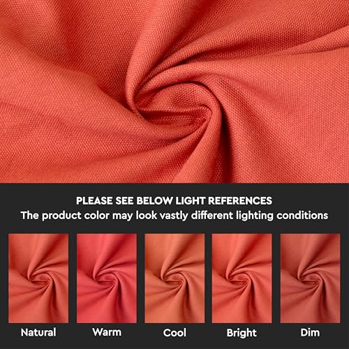 Image of Encasa XO Cotton Napkins for Dining Table | Set of 12, Size 43x43 cm | Machine Washable Reusable Table Napkin, Soft & Absorbent, Elegant Table Decor for Kitchen, Hotels, Party - Brick