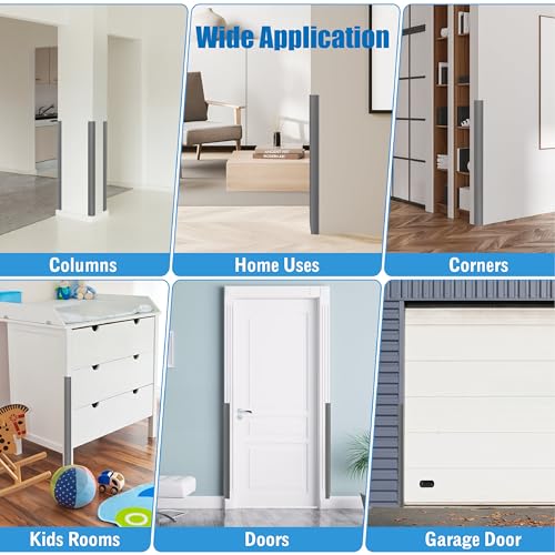 Image of Wall Corner Edge Protector 4 Pack,1.57x1.57x23.62x0.28 inch Soft Baby Proof Corner Guards for Sharp Edges, Self-Adhesive Corner Protectors for Home, Kindergarten,Thickness-7mm(0.28 in)
