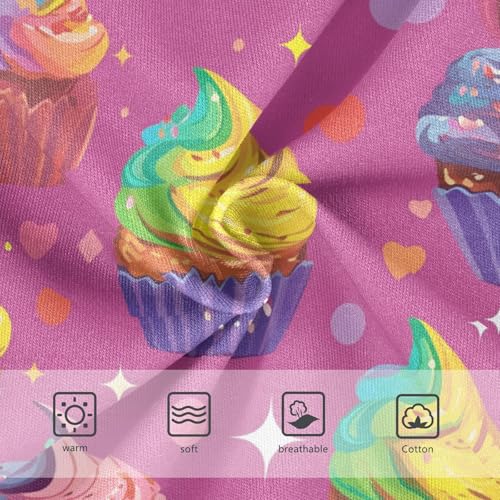 Wusikd Rainbow Cupcakes Girls' Underwear Cotton Girls Briefs Soft Toddler Underwear 2T3