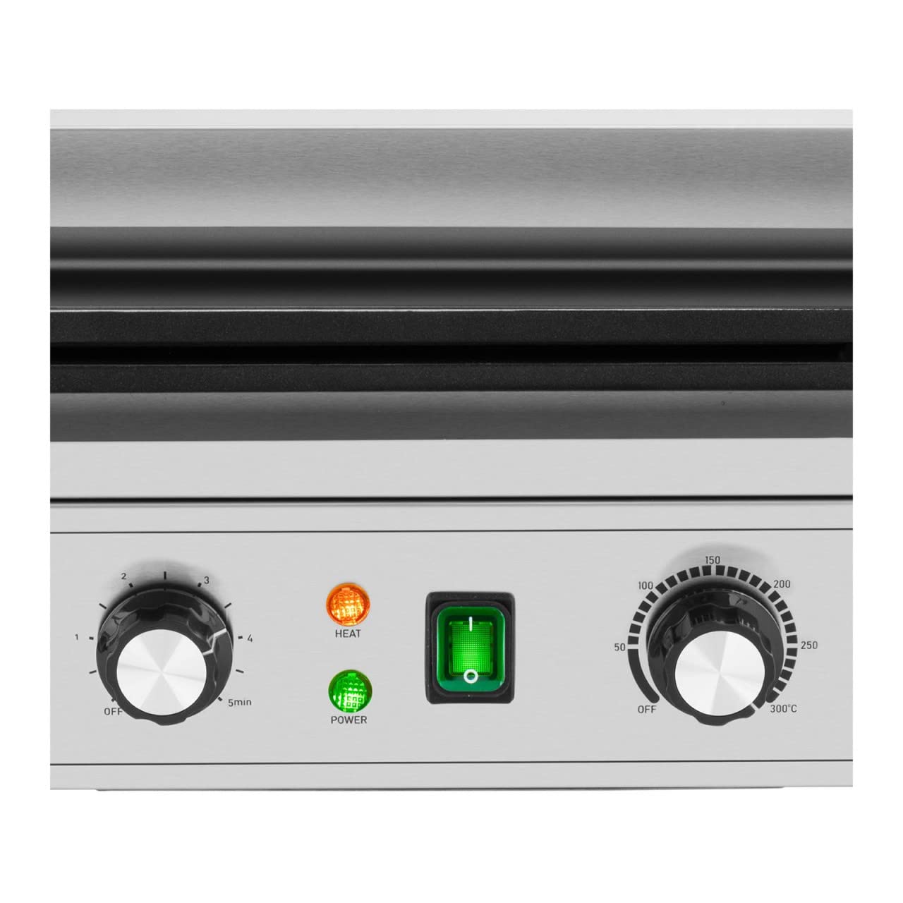 Royal Catering RCWM-2000-E3 - Gofrera (3 gofres belgas, 1500 W, 50-300 °C, 0-5 min, temporizador, gofrera automática)