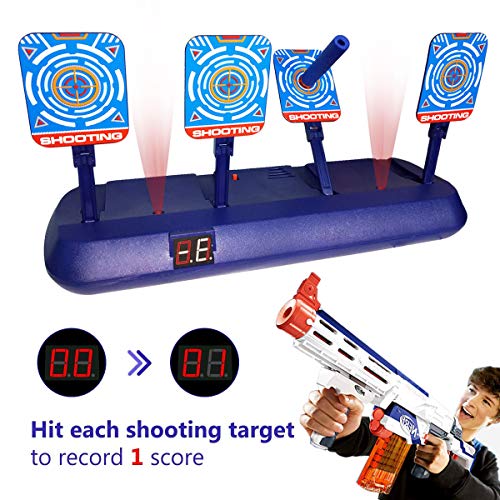 Electronic Shooting Target Auto Scoring Resets Compatible with Nerf Gun Toys, Electric Digital Shooting Target Gun Game Toys Ideal Toys Gifts for Kids, Teens, Boys & Girls (2020 Upgrade Version) - Thumbnail 4
