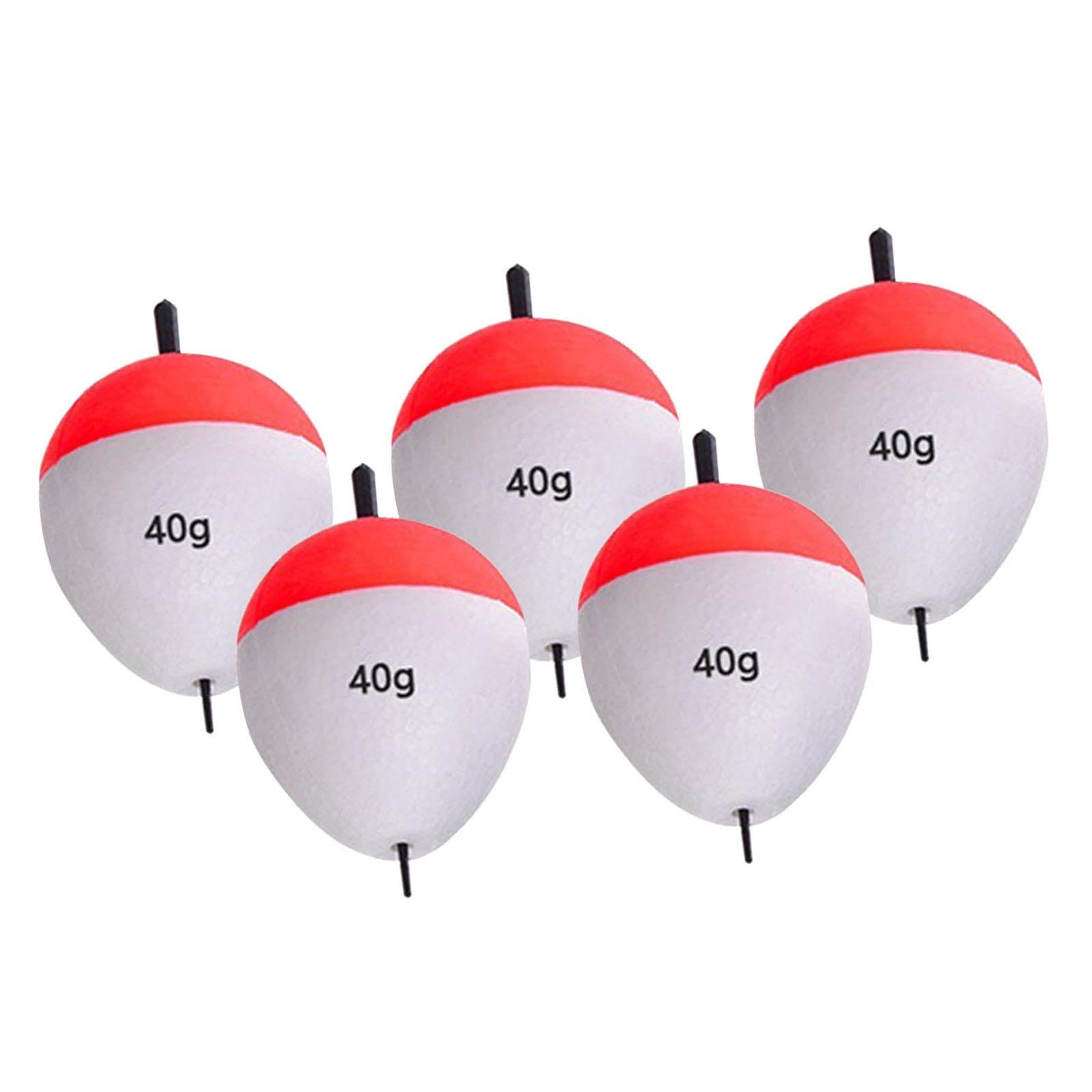 kowaku 5 High Buoyancy EVA Oval Fishing Floats, Fishing Bobbers Slip Floats for Saltwater Freshwater Fishing, Tackle Accessories, Fishing Buoy Accessories, Foam Fishing Snap Set for Trout, Pompano 40g