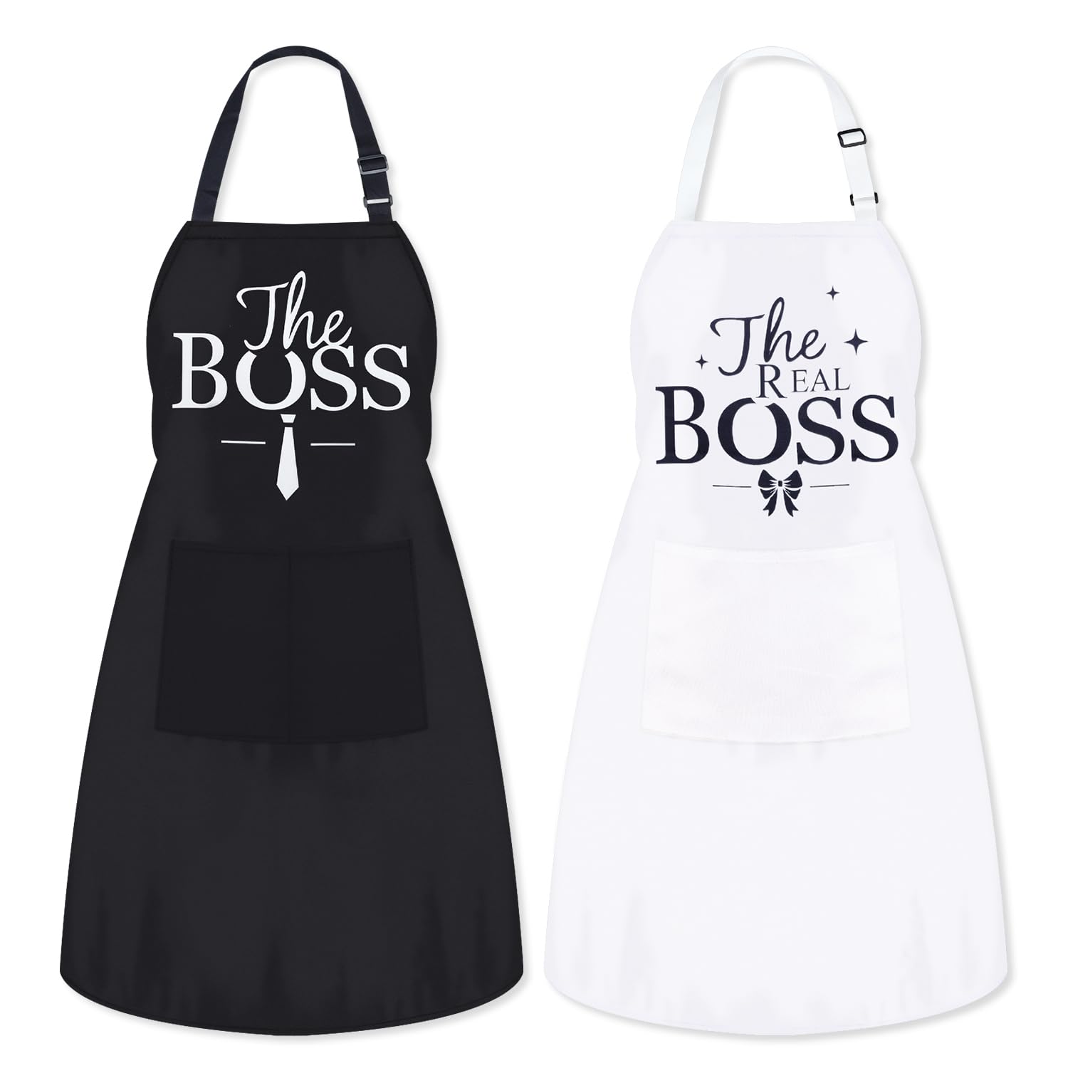 Mr and Mrs Couples Aprons Set, 2 PCS Matching Aprons for Women Men Her and Him, Funny Anniversary Aprons, Adult Bib Cooking Apron Set, Couples Gifts for Him and Her Wedding Valentine’s Day Anniversary
