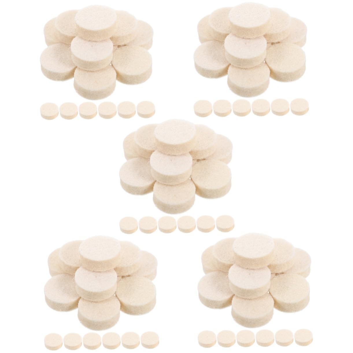 STOBAZA 5sets Multi-Purpose Wool Buffing Wheel Rotary Tool Attachments Jewelry Polishing Wheel 100pcs*5