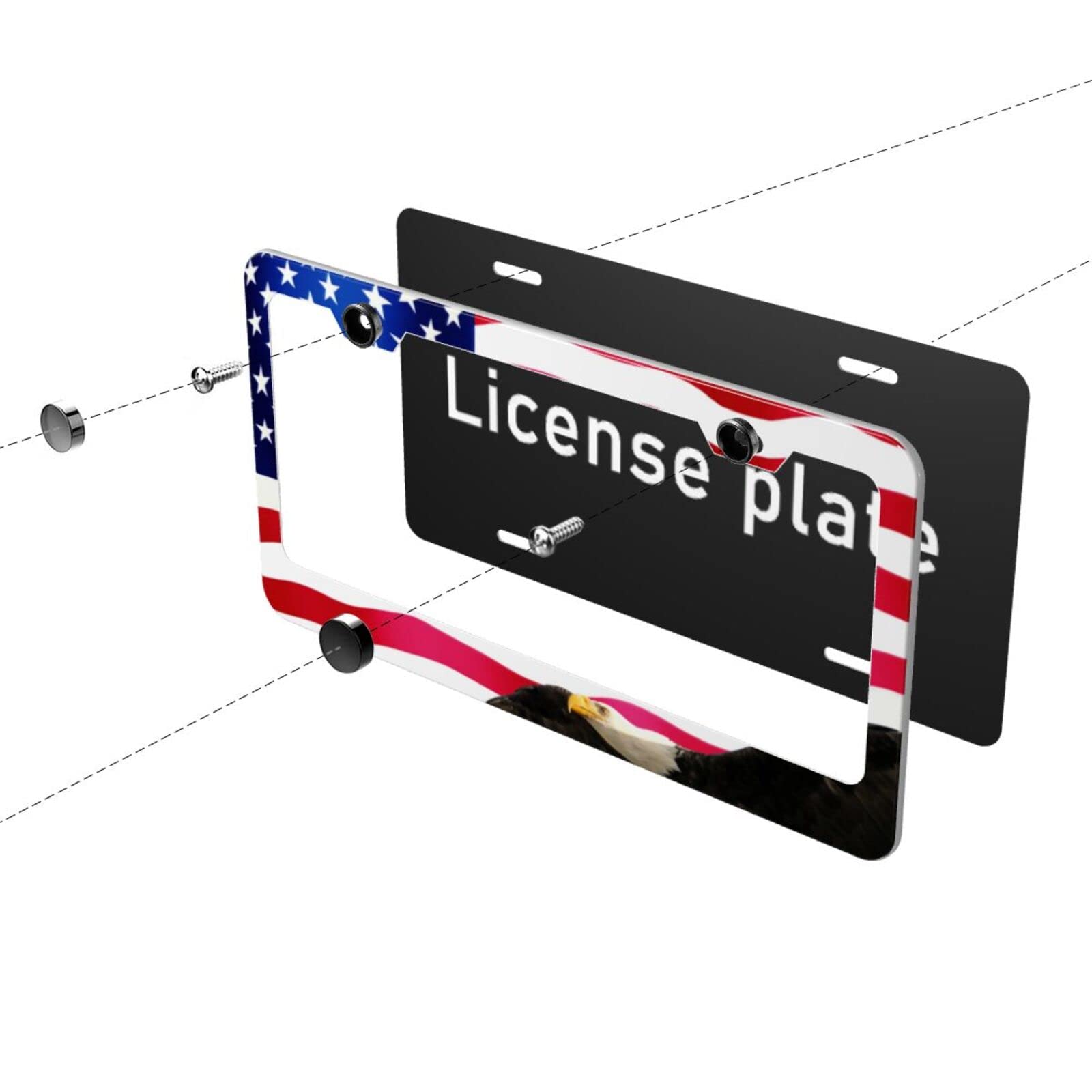 Targa Patriottica Con Scritta "New Sign Patriotic License - Foto 11