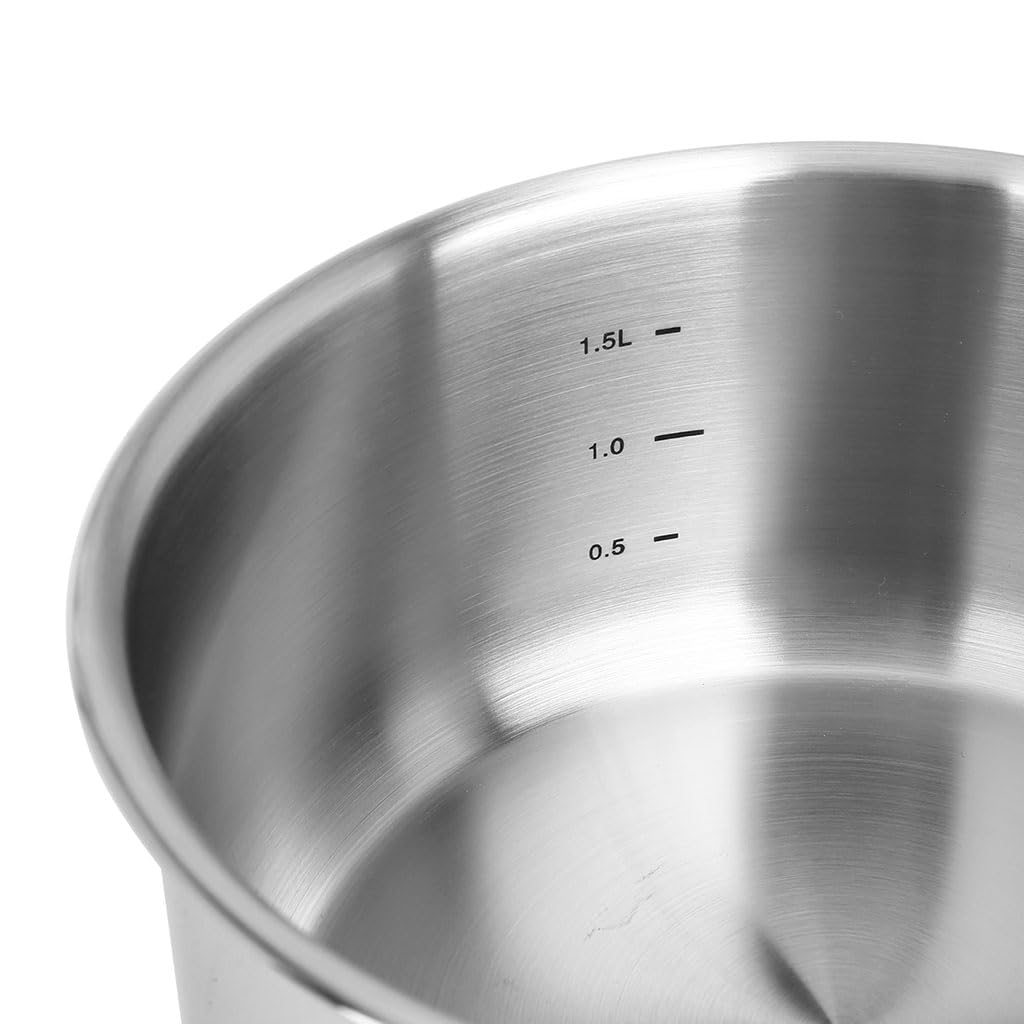 Sitram 714248 Batterie de cuisine Inox 8 Pièces : 3 Poêles Ø20,24,28 cm + 2 Casseroles Ø16,18 cm + 2 Couvercles Verre Ø16,18 cm + manche amovible, Tous feux dont induction