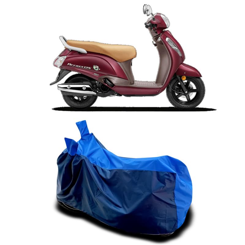 Image of DUFFEL-Two Wheeler Bike Body Cover Compatible for Suzuki Access 125 Se Heat Protectio /UV-Rays /Birds Dropping /DustProof /Waterproof All Variants [Nevay Blue]