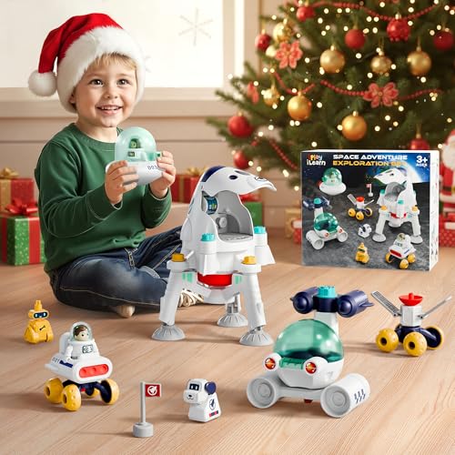 image for iPlay, iLearn Kids Space Toys, Spaceship Adventure Planet Playset W/ 2