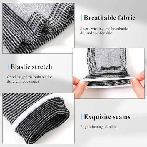 Image of Haysandy 4 Pieces / 2 Pair Kids Ankle Support Brace Elastic Kids Compression Socks Knitted Ankle Sleeve for Jogging Running Fitness(Gray,10-15 Years)