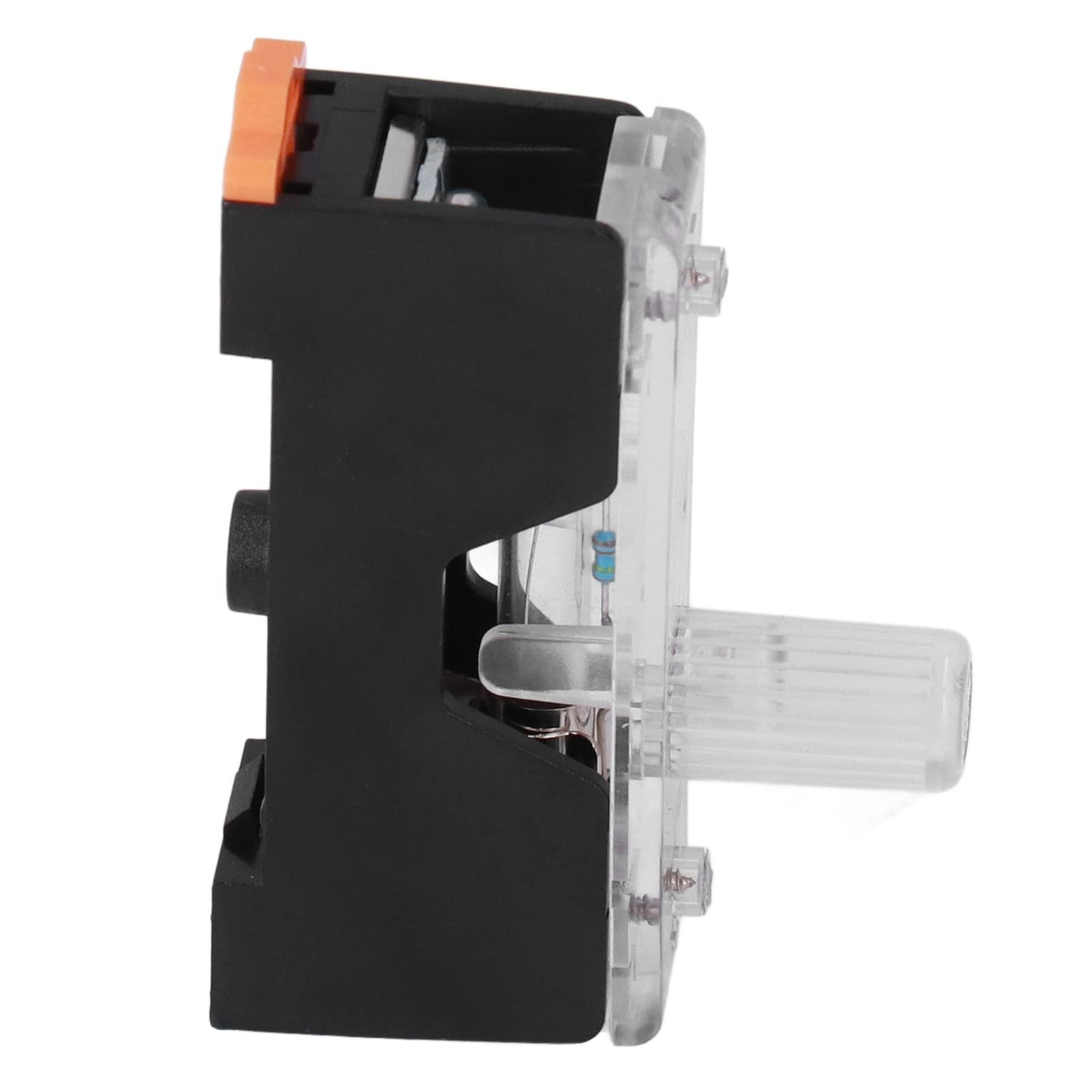 Portafusibles, Portafusibles de Montaje en Riel de 1 Poste 250V 10A para Fusible de 6x30 Mm, con Luz Indicadora de Trabajo, Instalación en Riel de 32 Mm, Carcasa de bajo Voltaje, para