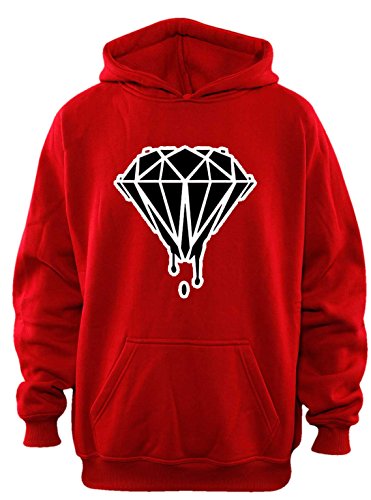 Freshtees® - Black and White Melting Diamond Hoodie