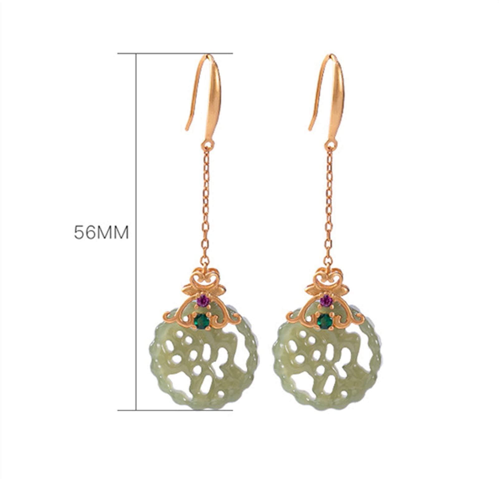 Pendientes de plata S925 chapados en oro, pendientes huecos para mujer, pendientes redondos para novia, joyería