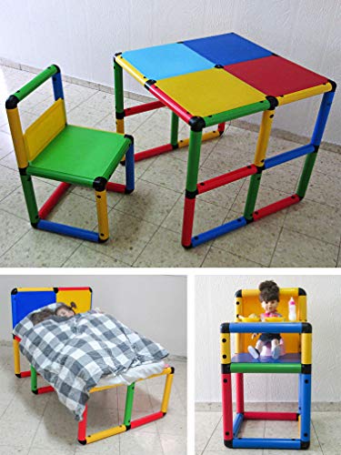 Deluxe 296 Piece Construction Toy Set - Building Play-Structures for Indoors & Outdoors - Fun & Educational Learning Toys for Ages 2 to 12 - Thumbnail 6
