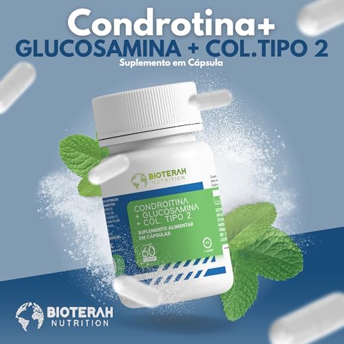 Condroitina + Glucosamina + Colágeno Tipo 2 60CAPS BIOTERAH Suplemento Alimentar