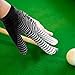EXCEART Elastic 3 Fingers Show Gloves Billiard Shooters Carom Pool Snooker Cue Sport Gloves Wear on The Right or Left Hand (Black and White)
