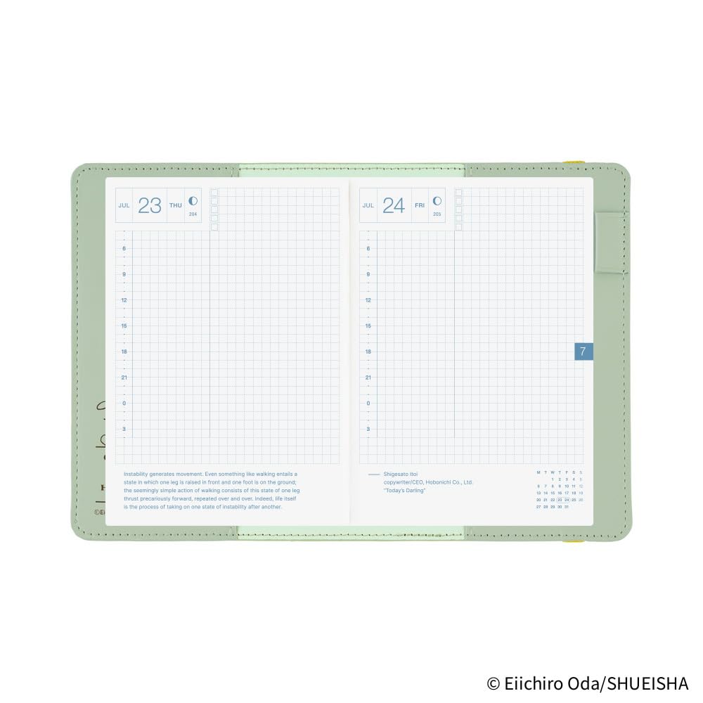 Hobonichi Techo pokrowiec na planer A6 – magazynek ONE PIECE: End of Luffy's Dream (miętowa zieleń, tylko okładka)