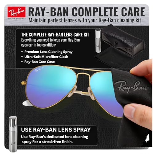 Image of Ray-Ban RB3025 AVIATOR FLASH LENSES Pilot Shaped Sunglasses for Men & Women with Official RAYBAN Eyewear Kit