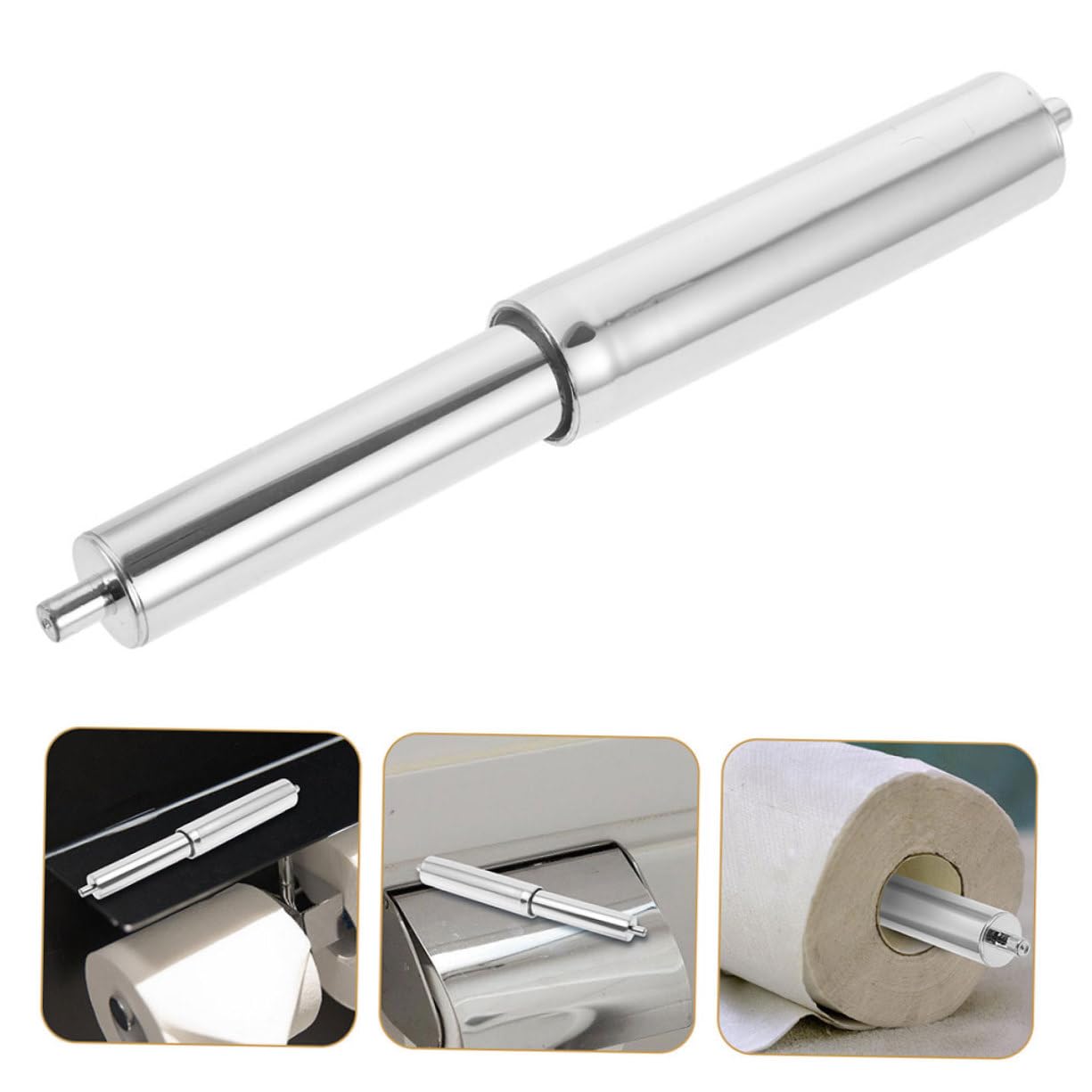 Set 4 Pezzi Portarotolo di Carta Igienica Rullo di Ricambio Retrattile in Pp Facile da Usare, Accessori per Bagno per Case e Hotel