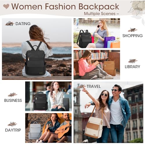 Nubily NB6671 Backpack Purse For Women Leather Anti-Theft Mini Backpack Fashion Designer Handbag Convertible Travel Bag Ladies Shoulder Bags thumb #1