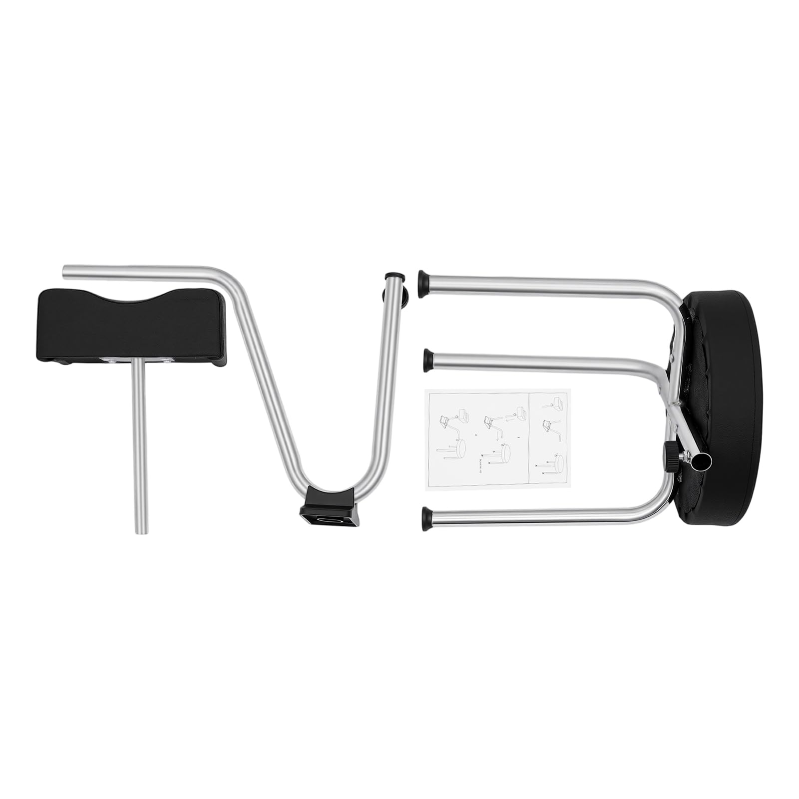 Sgabello pedicure Poggiapiedi Sgabello Salotto Supporto Gambe Regolabile Ferro PVC Seduta Altezza 0-20cm Distanza 0-5cm Base antiscivolo Carico 10kg Uso Salone Spa Tatuaggio Manicure Pedicure Casa