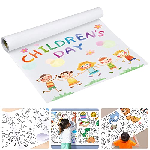 THATSRAD Rouleau Papier Blanc Dessin 44cm*10m Rouleau Papier Blanc Paper Board Rouleau Papier Blanc Grand Format Rouleau Papier Cadeau Blanc Rouleau Dessin pour Emballage de Cadeaux, Peinture