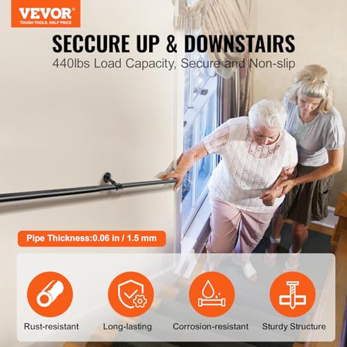 Vevor PIPE STAIR HANDRAIL 6 FT Pipe Stair Handrail, 6Ft Staircase Handrail thumb #1
