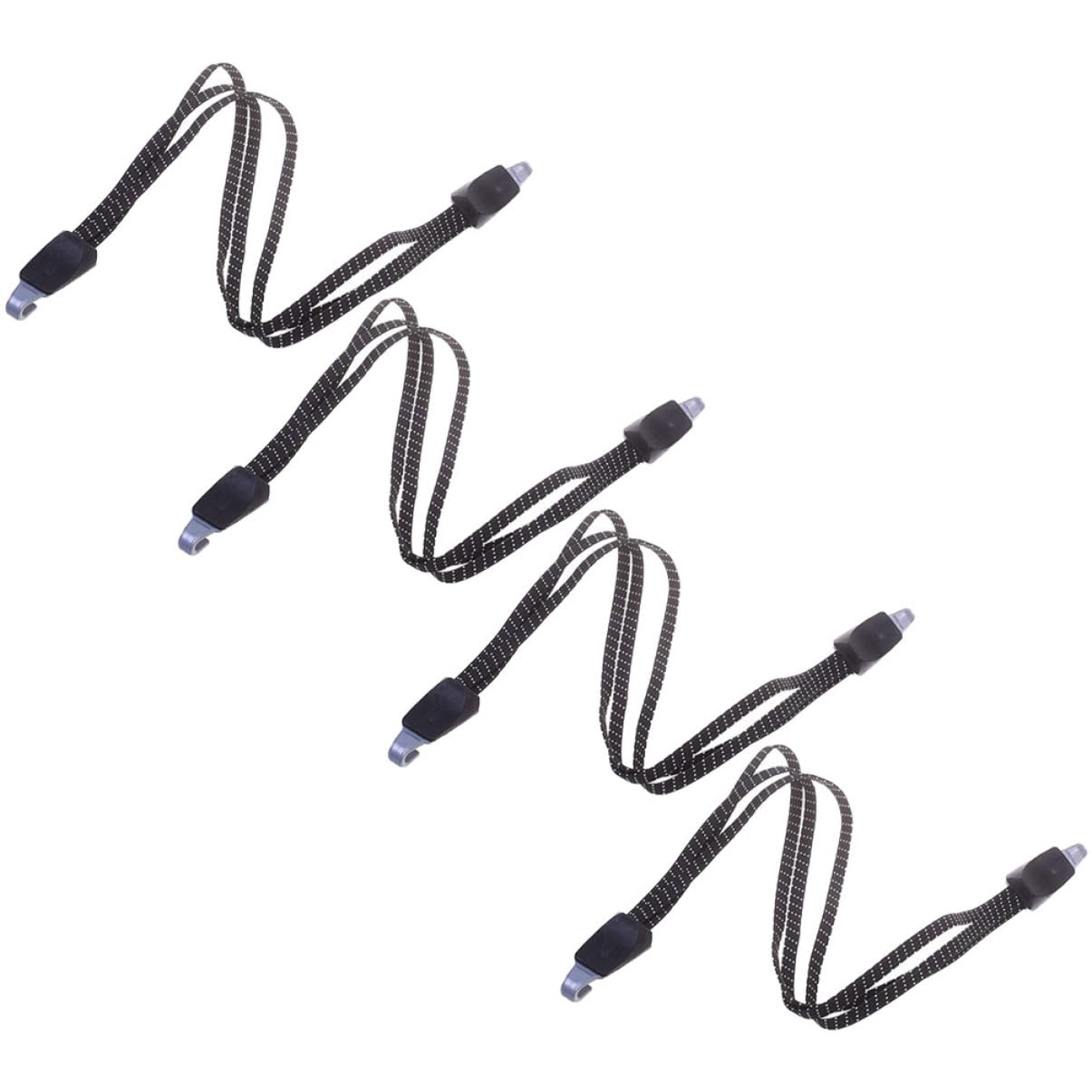 Abaodam 4pcs Bike Straps Bungee Cord Hooks Rubber Luggage Ropes for Roof Racks Trailers