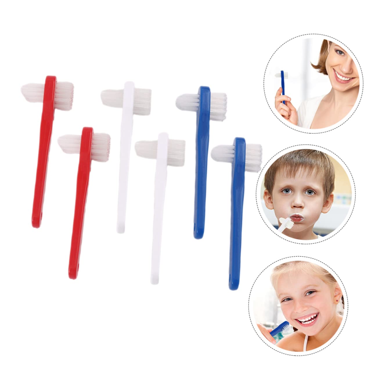 FRCOLOR 30 Pz Finto Spazzolino a Doppia Testa Spazzolini Ortodontici Spazzolino Morbido Pulizia Della Protesi Accessorio Per La Dei Denti Utensili Manuali Plantari Sensibile Uomo