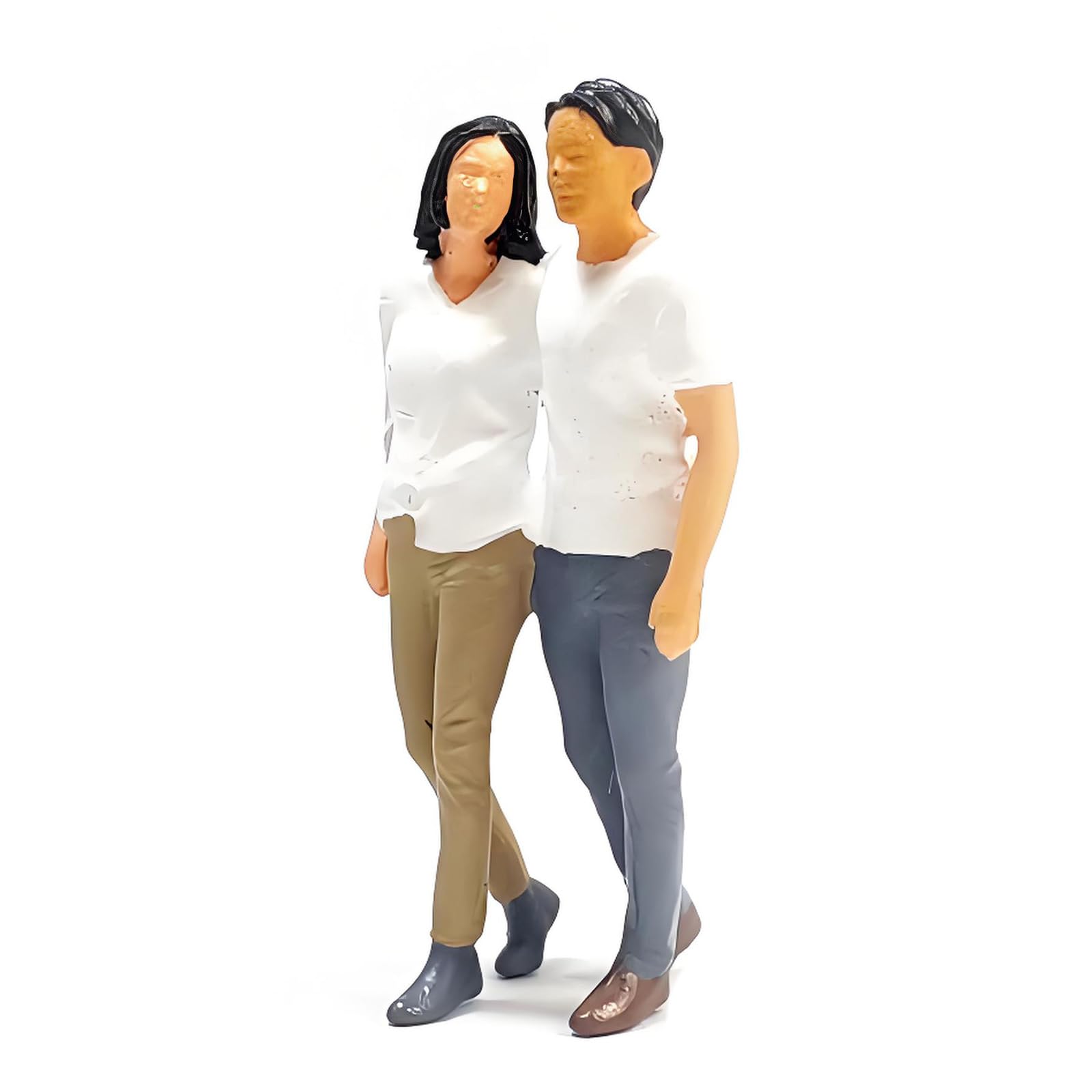 Shurhome Precisions Sized 1: 64 Resin Miniature Couple Statue for Architectural Models Train Set and Creative Scene Arrangements Couple Figurine