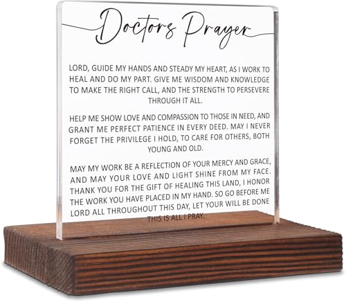 Doctors Prayer Thank You Gifts - Christian Home or Office Decor for Doctors, Doctors Prayer Plaque, Religious Gift For A Doctor or Med Student, for Home Office Sign Plaques SOK36