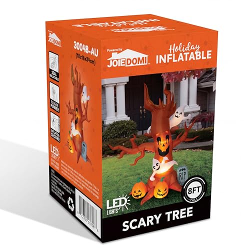 8FT Halloween Inflatable Scary Tree with Ghost Decor, - image 9