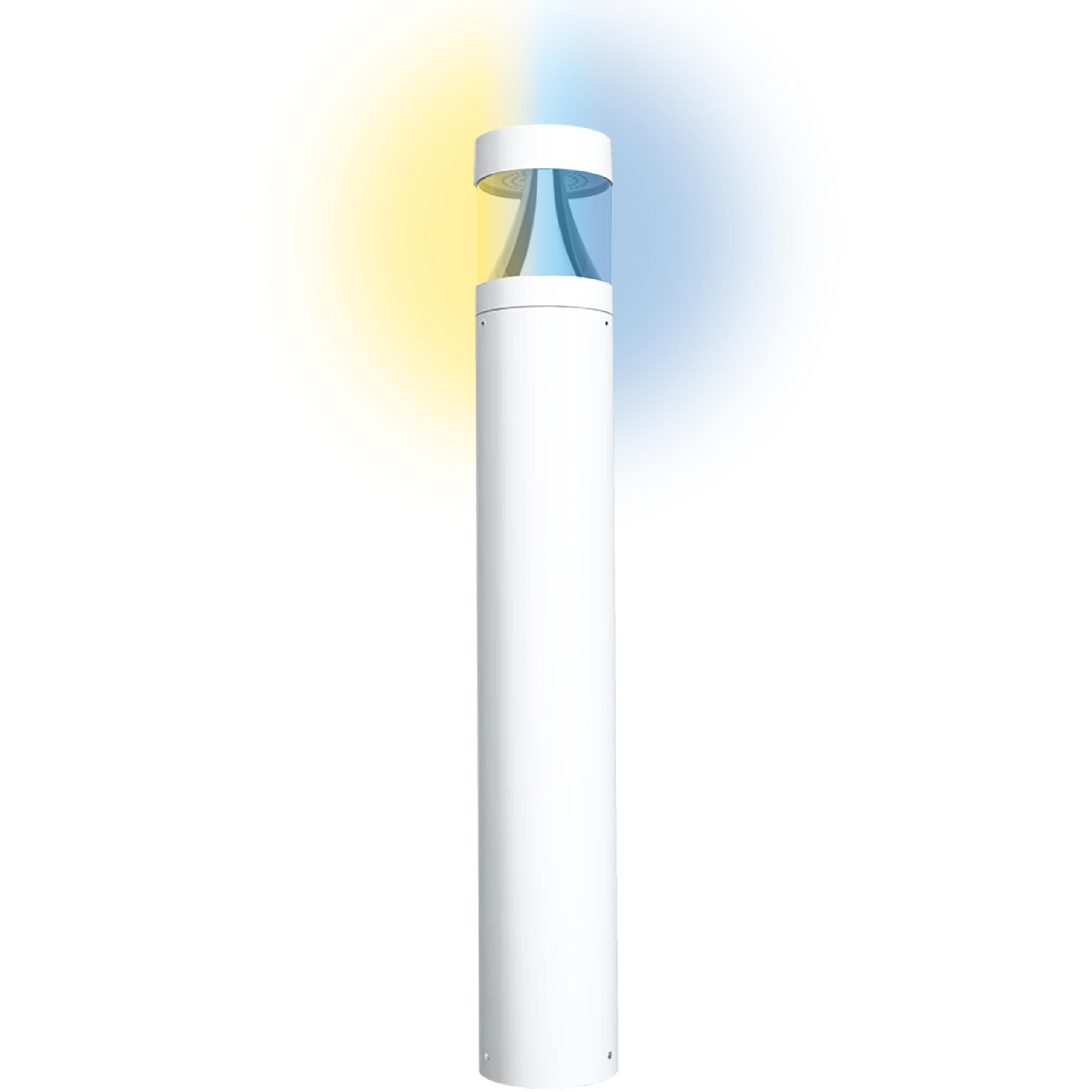 RAB Lighting B17 LED Bollard Light - Outdoor Energy-Efficient with Field-Adjustable Wattage 24W/19W/14W - Selectable CCT 3000K/4000K/5000K - 0-10V Dimmable - DLC Premium - Wet Location Rated (B17W)