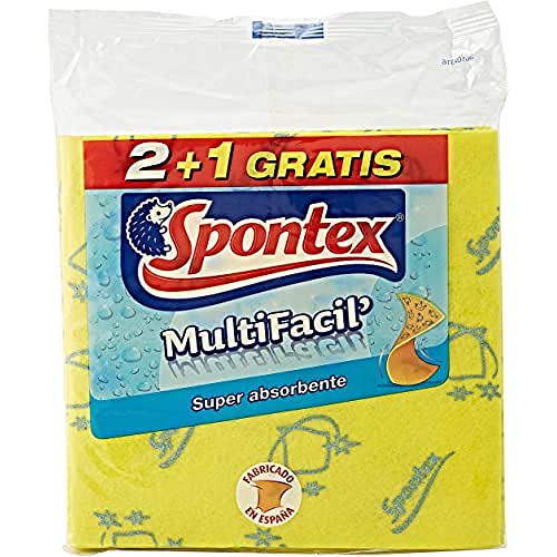 Spontex Bayeta Multifácil 2+1, Amarillo, 3 Unidad