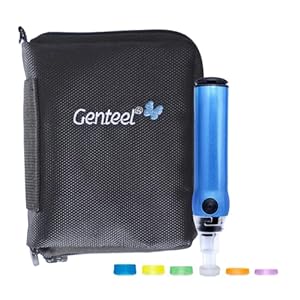 Genteel Plus | Extraordinary Vacuum Technology Gives You Absolutely Pain-Free Blood Draw Lancing for Diabetes, Ketone, Home Testing, INR, All | Highest Precision Model (Butterfly Blue)