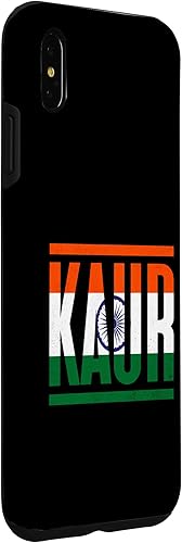 Miniatura 3 de Funda para iPhone XS Max Kaur con apellidos y orgullo familiar con bandera de India