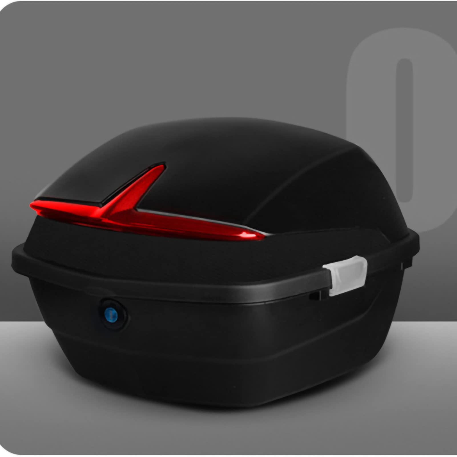 Górny Kufer Motocyklowy Cargo Scooter Tail Trunk Wodoodporny, Odporny na Uderzenia, Uniwersalny Tylny Kufer Motocyklowy o Dużej Pojemności (Czarny)