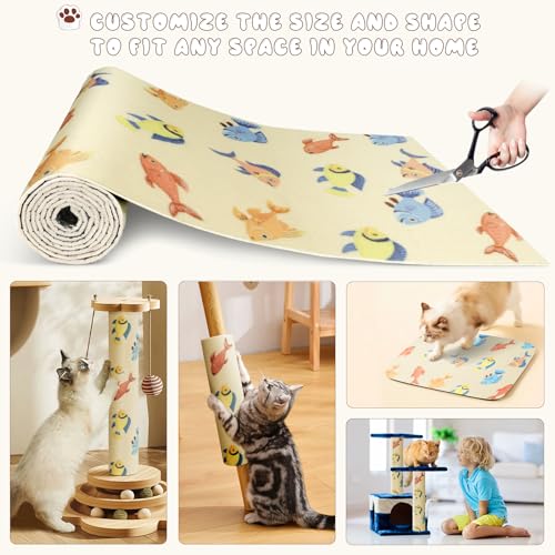 Alfombra Rascador para Gatos 40"x16" Adhesiva 2 Pzas miniatura 6