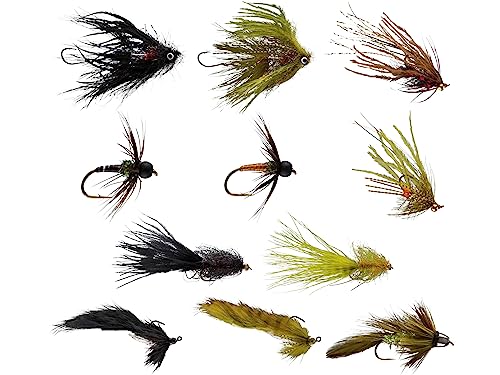 RIO Products Fly Fishing Flies Kit Assortment for Freshwater Fishing, Signature Flies for Trout, Bass, and Salmon, 7/11/12/13/15/20pcs