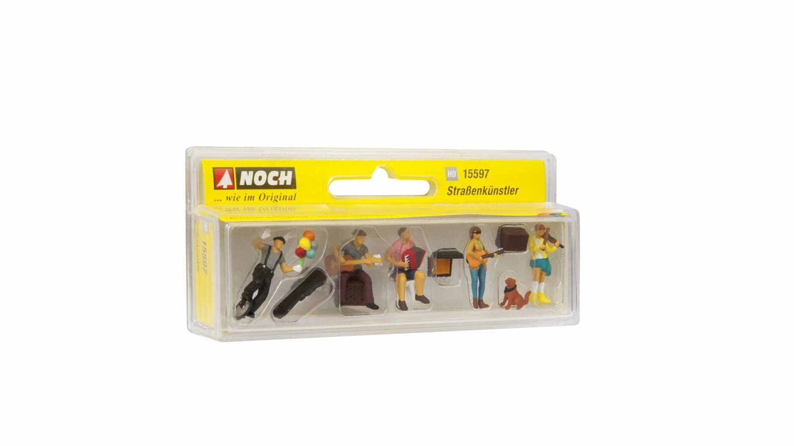 Noch H0 Street Artist Figures Hand Coloured Plastic Figure Set for Gauge H0 - Revives Your Model Railway System - Image 2