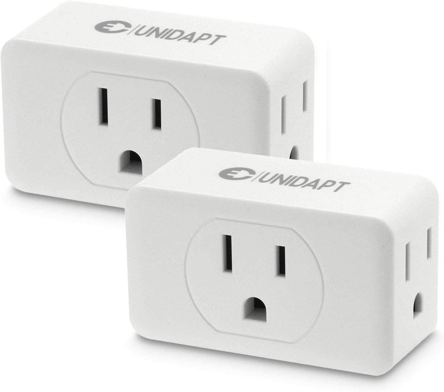Unidapt Multi Plug Outlet Extender 2 Pack - 3 Way Wall Outlet Splitter Cruise Ship Essentials Power Plug