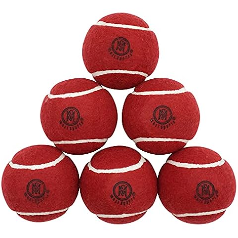 Cricket Tennis Balls- Heavy Rubber Tennis Balls for Cricket (Red) Cover