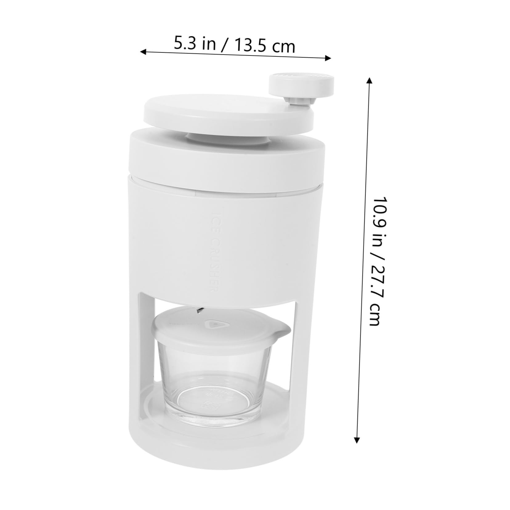 CIYODO Ice Breaking Machine Manual Ice Shaver for Home Maker Cup Stainless Steel Blades