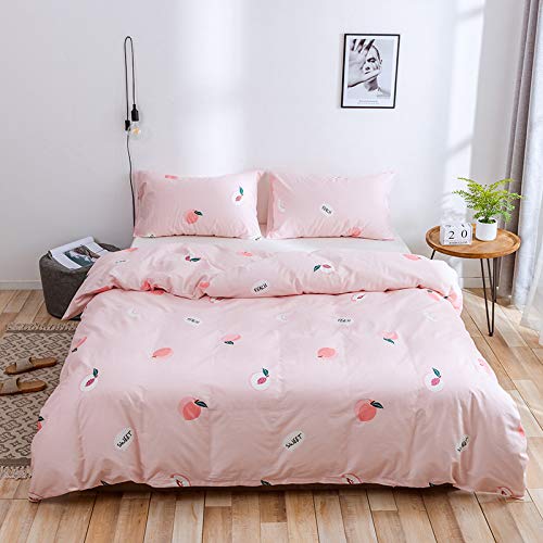 CUILID European-American Burst Cotton Cotton Cotton Household Textile Bedding is Set Pillow case Three-Piece Set 210x210cm Three-Piece Set Cotton-Peach